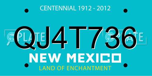 QJ4T736 New Mexico License Plate