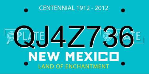 QJ4Z736 New Mexico License Plate