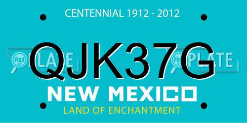 QJK37G New Mexico License Plate