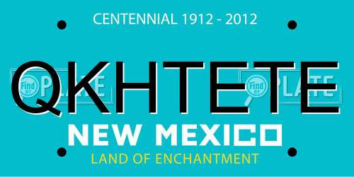 QKHTETE New Mexico License Plate