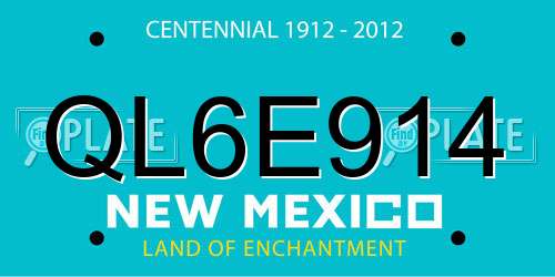 QL6E914 New Mexico License Plate