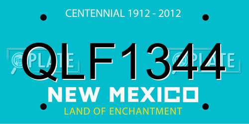 QLF1344 New Mexico License Plate