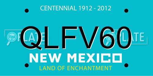 QLFV60 New Mexico License Plate