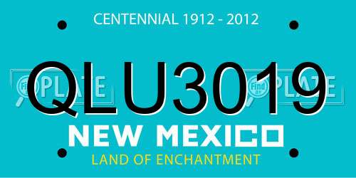 QLU3019 New Mexico License Plate