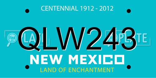 QLW243 New Mexico License Plate