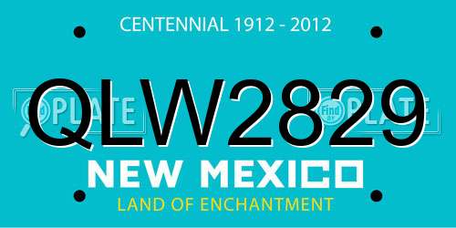 QLW2829 New Mexico License Plate