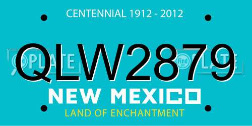 QLW2879 New Mexico License Plate