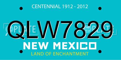 QLW7829 New Mexico License Plate