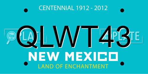 QLWT43 New Mexico License Plate