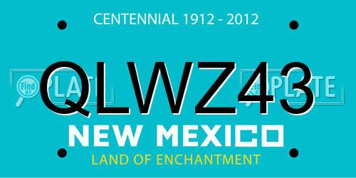 QLWZ43 New Mexico License Plate