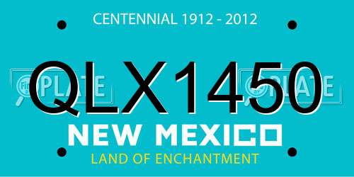 QLX1450 New Mexico License Plate