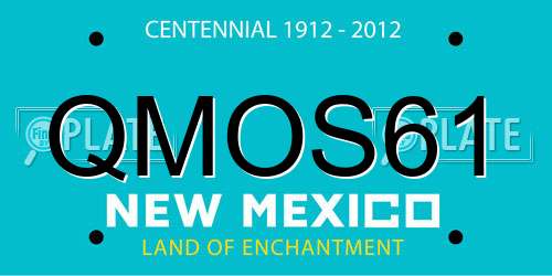 QMOS61 New Mexico License Plate