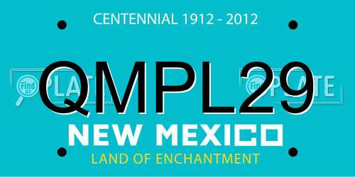 QMPL29 New Mexico License Plate