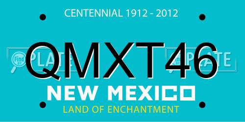 QMXT46 New Mexico License Plate