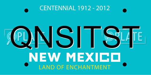 QNSITST New Mexico License Plate
