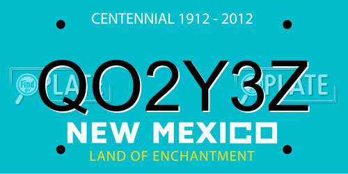 QO2Y3Z New Mexico License Plate