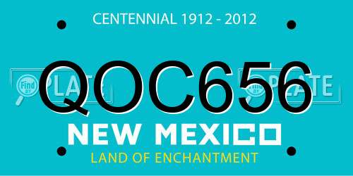 QOC656 New Mexico License Plate