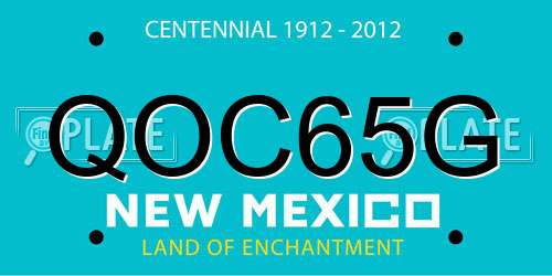 QOC65G New Mexico License Plate