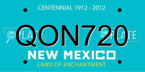 QON720 New Mexico License Plate