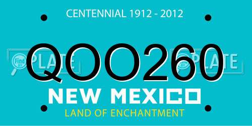 QOO260 New Mexico License Plate