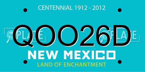QOO26D New Mexico License Plate