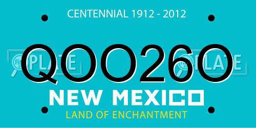 QOO26O New Mexico License Plate