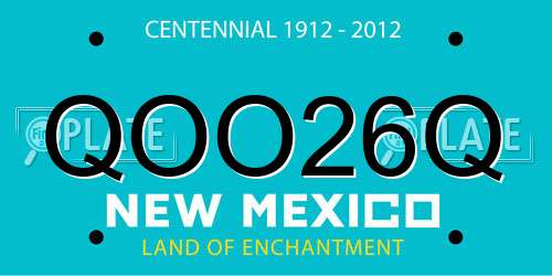 QOO26Q New Mexico License Plate