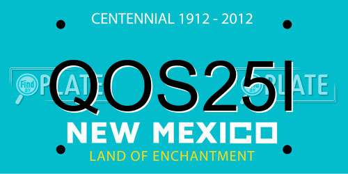 QOS25I New Mexico License Plate