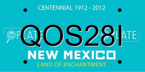 QOS28I New Mexico License Plate