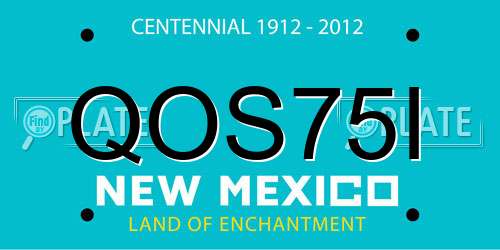 QOS75I New Mexico License Plate