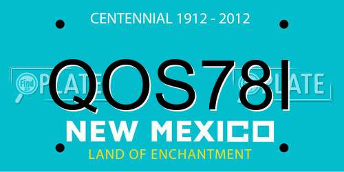 QOS78I New Mexico License Plate