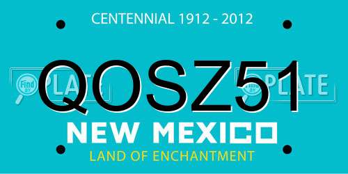 QOSZ51 New Mexico License Plate