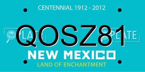 QOSZ81 New Mexico License Plate