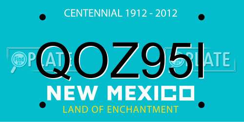 QOZ95I New Mexico License Plate