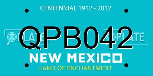 QPB042 New Mexico License Plate