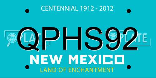 QPHS92 New Mexico License Plate