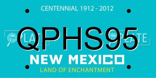 QPHS95 New Mexico License Plate