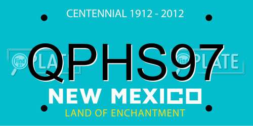 QPHS97 New Mexico License Plate
