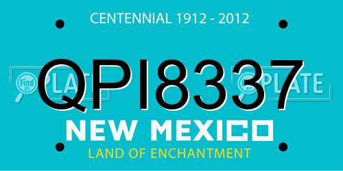 QPI8337 New Mexico License Plate