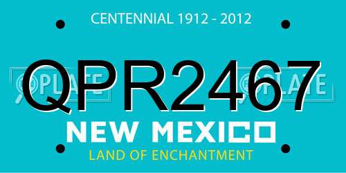 QPR2467 New Mexico License Plate