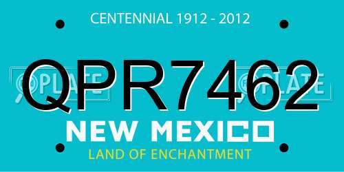 QPR7462 New Mexico License Plate