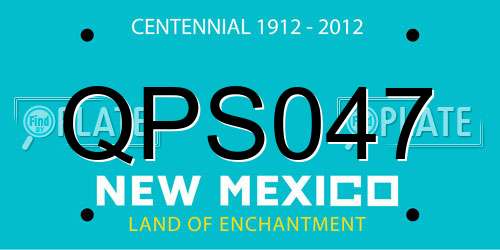 QPS047 New Mexico License Plate