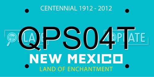 QPS04T New Mexico License Plate