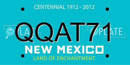 QQAT71 New Mexico License Plate