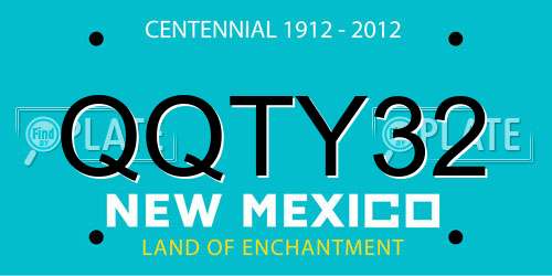 QQTY32 New Mexico License Plate