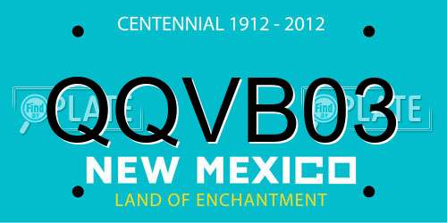 QQVB03 New Mexico License Plate