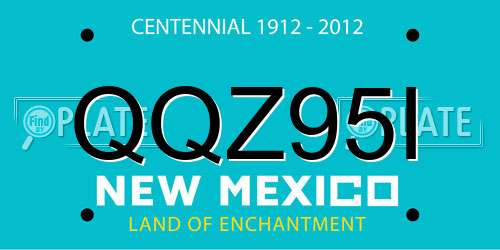 QQZ95I New Mexico License Plate