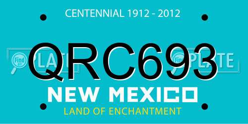 QRC693 New Mexico License Plate