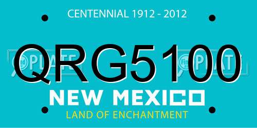 QRG5100 New Mexico License Plate