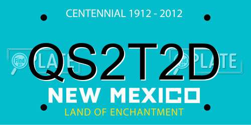 QS2T2D New Mexico License Plate